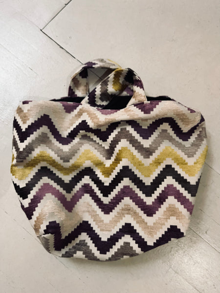 Port Bag (Crossbody) in Multi Coloured Velvet