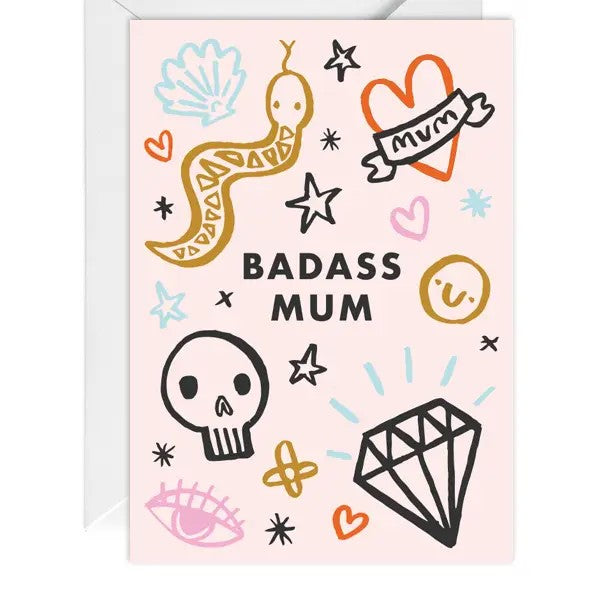 Badass Mum Mother's Day Card