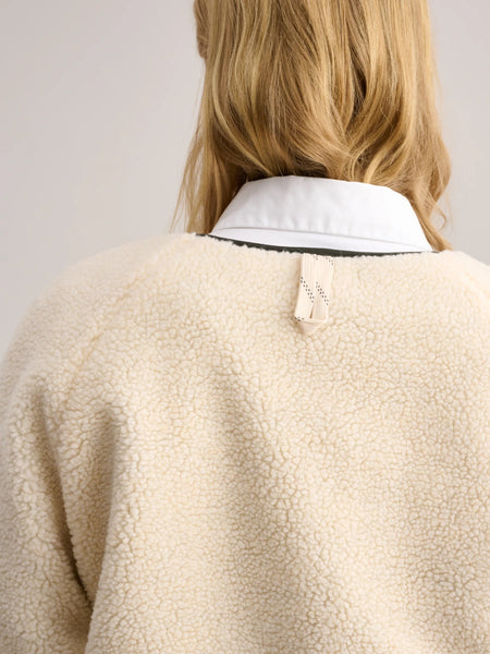 Belay Reversible Jacket in Ecru and Khaki Green
