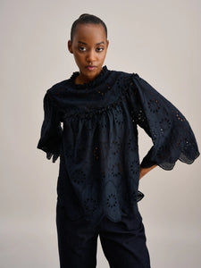 Calais Blouse in Black Beauty