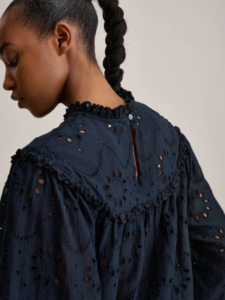 Calais Blouse in Black Beauty