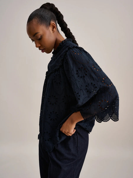 Calais Blouse in Black Beauty