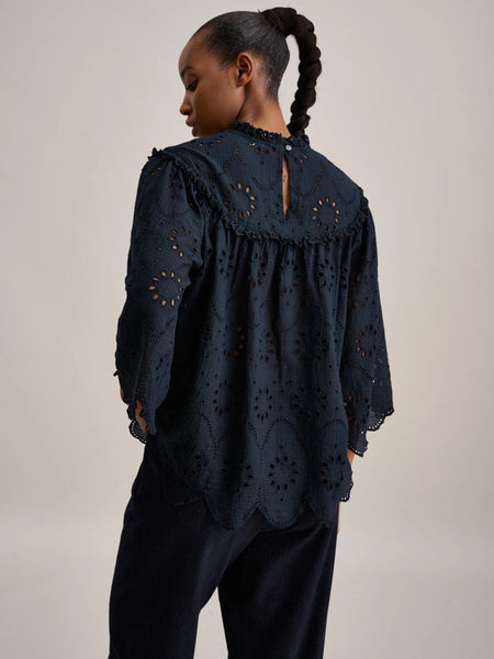 Calais Blouse in Black Beauty
