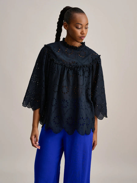 Calais Blouse in Black Beauty