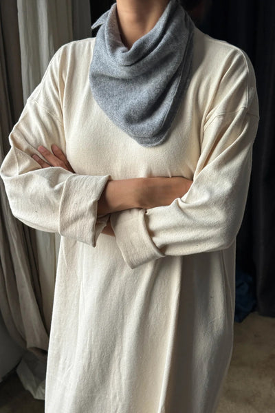 Cashmere Bandana in Heather Grey