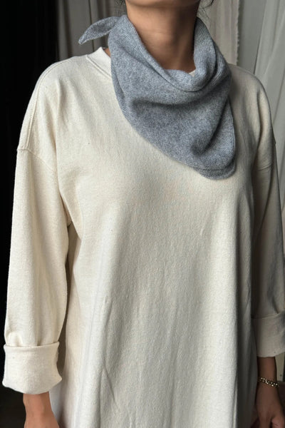 Cashmere Bandana in Heather Grey