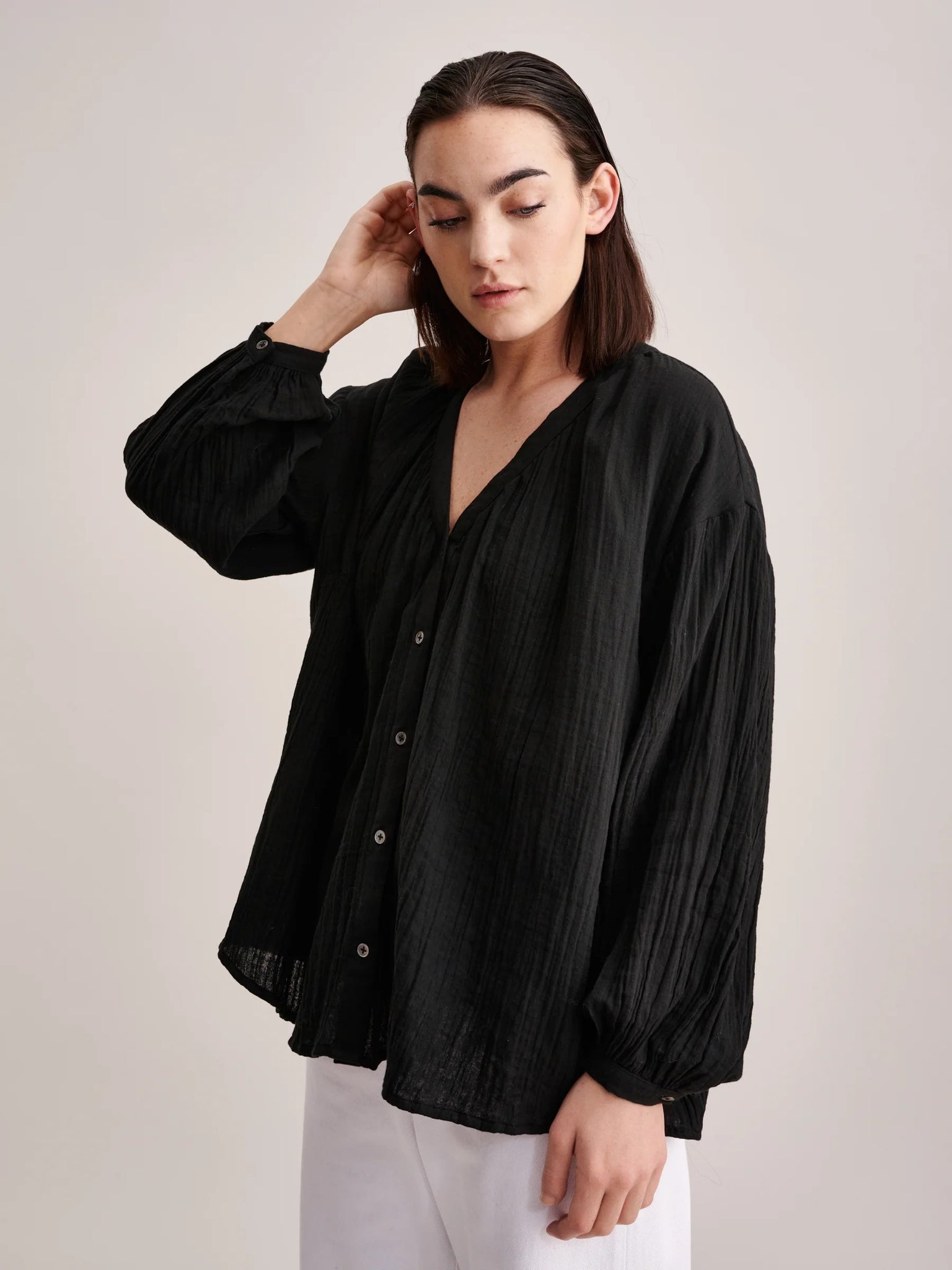 Dakar Blouse in Black Beauty