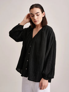 Dakar Blouse in Black Beauty