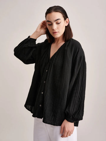 Dakar Blouse in Black Beauty