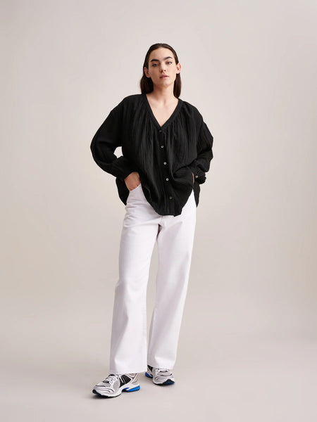 Dakar Blouse in Black Beauty