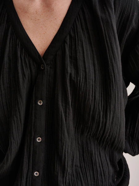 Dakar Blouse in Black Beauty