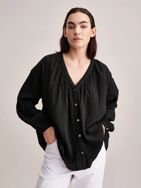 Dakar Blouse in Black Beauty