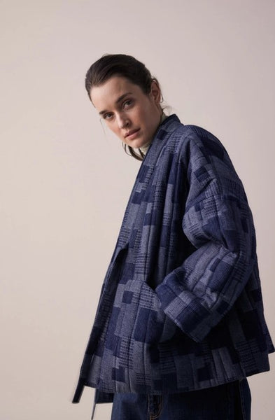 Denim Patch Quilt Jacket