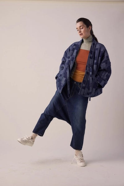 Denim Patch Quilt Jacket