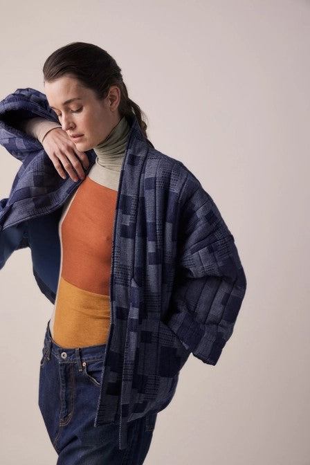 Denim Patch Quilt Jacket