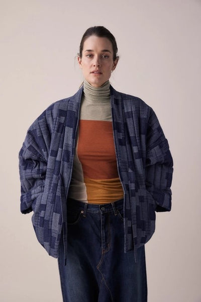 Denim Patch Quilt Jacket