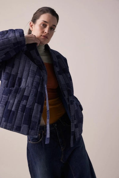 Denim Patch Quilt Jacket