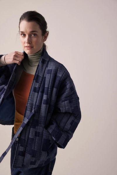 Denim Patch Quilt Jacket