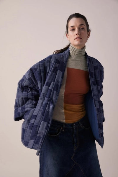 Denim Patch Quilt Jacket