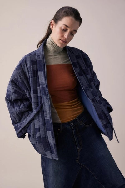 Denim Patch Quilt Jacket