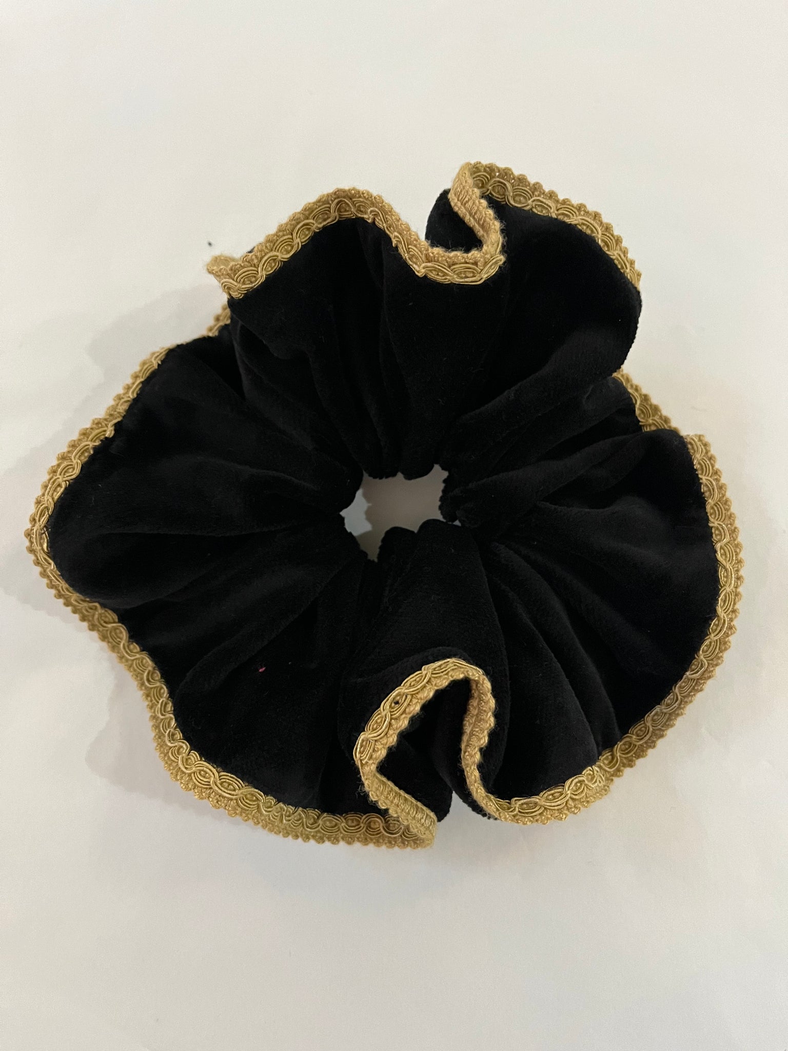 Medium Black Velvet Scrunchie