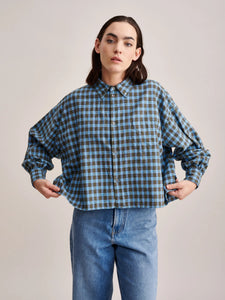 Graff Shirt in Blue & Brown Check