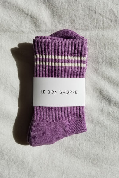Boyfriend Socks in Grape