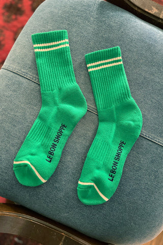 Boyfriend Socks in Kelly Green