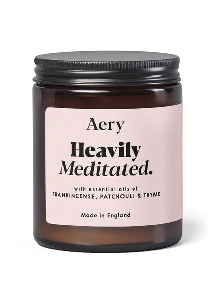 Heavily Meditated Scented Jar Candle - Frankincense, Patchouli and Thyme