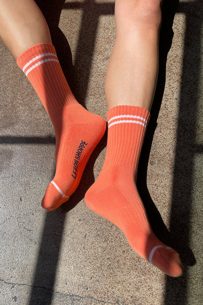 Boyfriend Socks in Orange