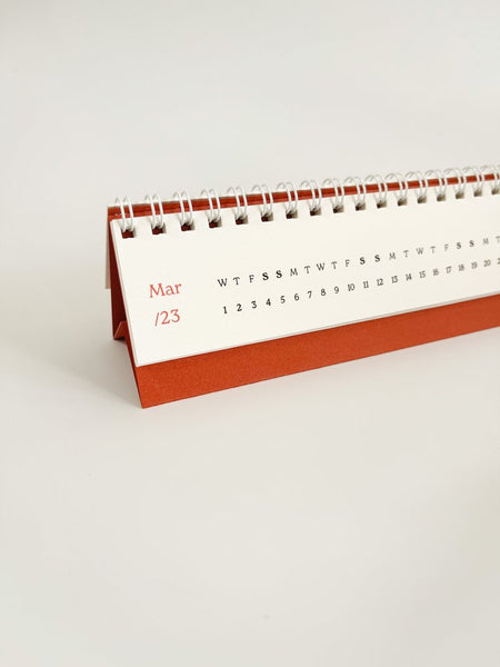 2024 Mini Desk Calendar in Paprika