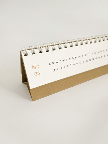 2024 Mini Desk Calendar in Light Brown