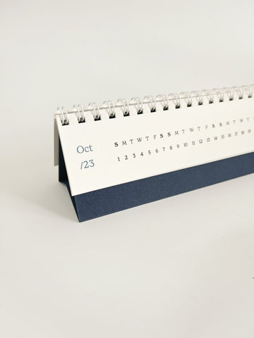 2024 Mini Desk Calendar in Navy