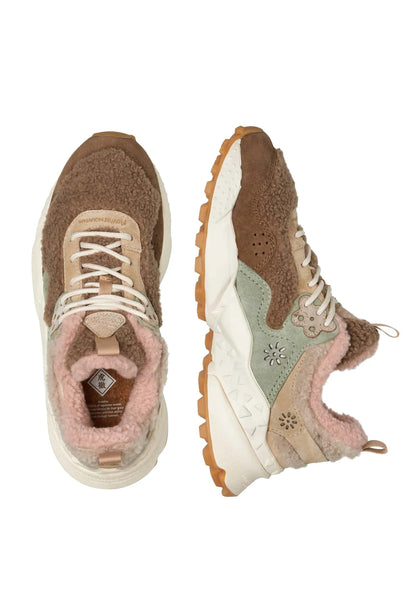 Kotetsu Sneakers in Teddy Beige and Pink