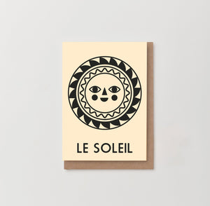 'Le Soleil' Sun Greetings Card