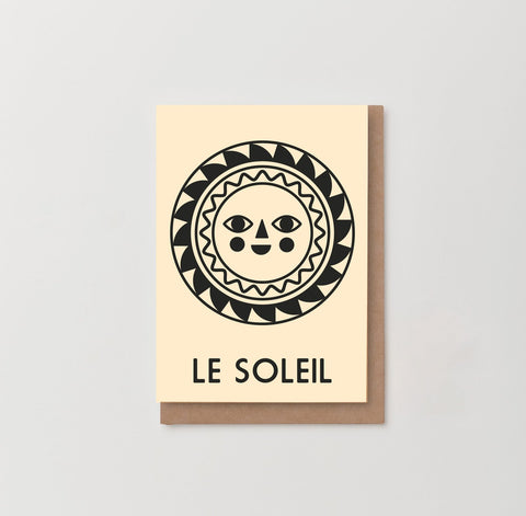 'Le Soleil' Sun Greetings Card