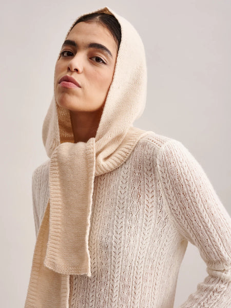 Nansy Knitted Hood in Ivory