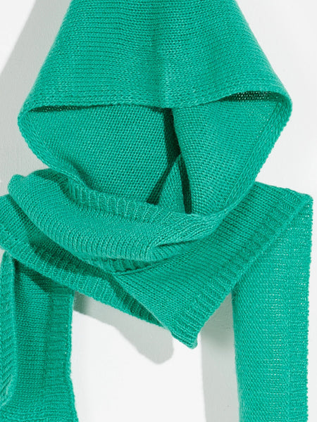 Nansy Knitted Hood in Malachite