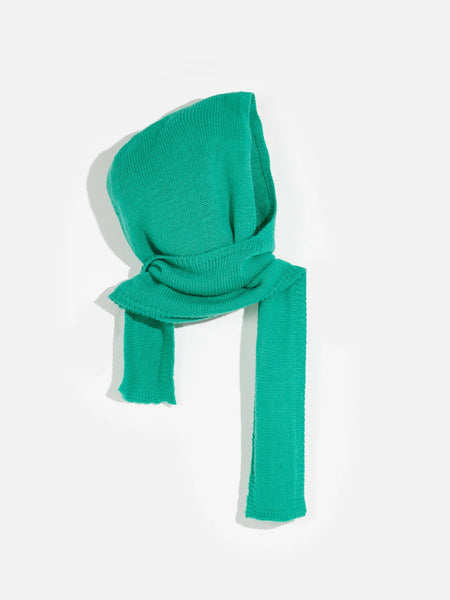 Nansy Knitted Hood in Malachite