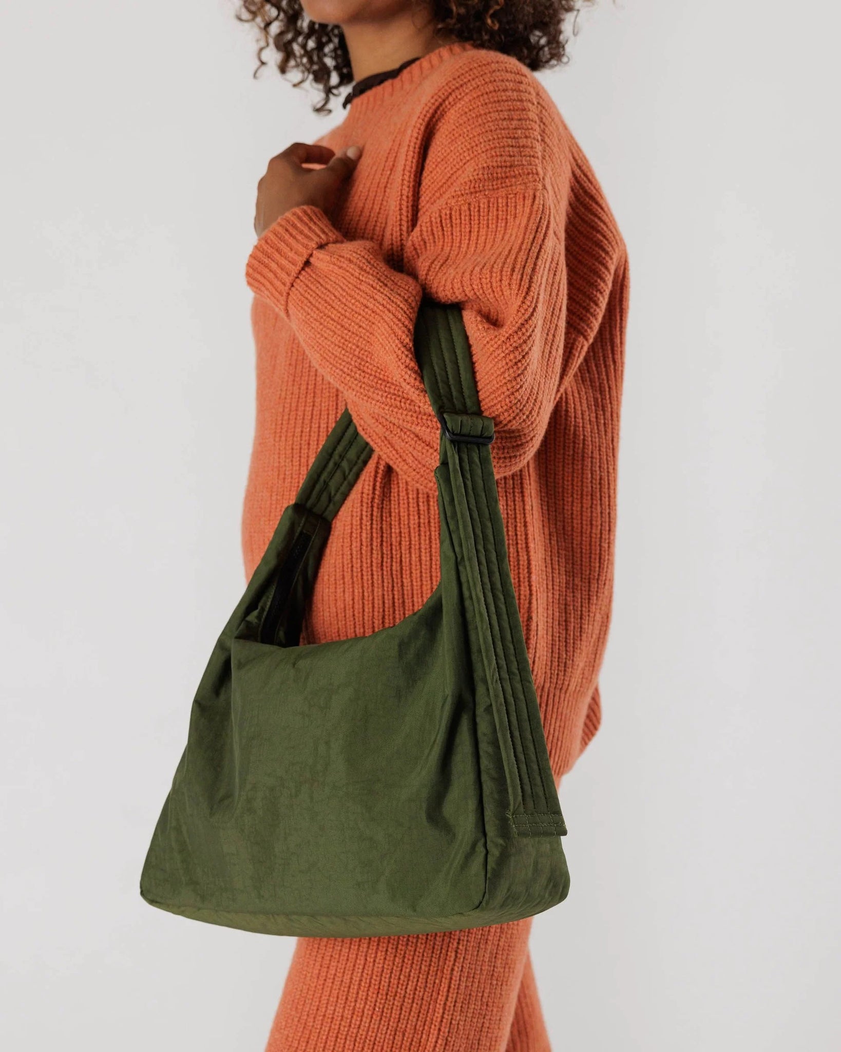 Nylon Shoulder Bag in Bay Laurel