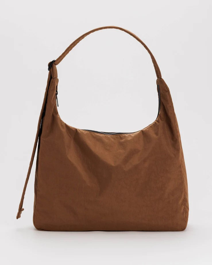 Nylon Shoulder Bag in Brown