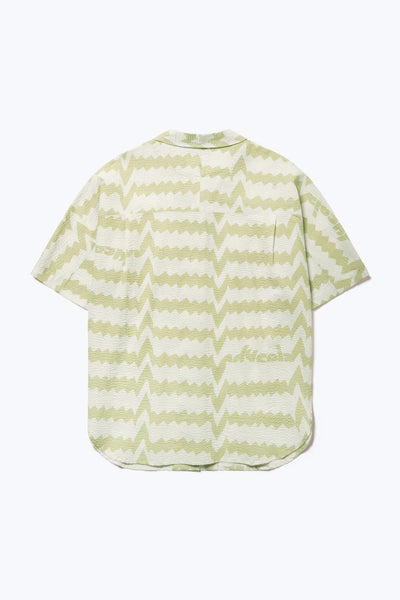 Off Course Shirt in Pale Green Print