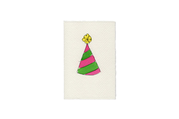 Party Hat Card in Stripes
