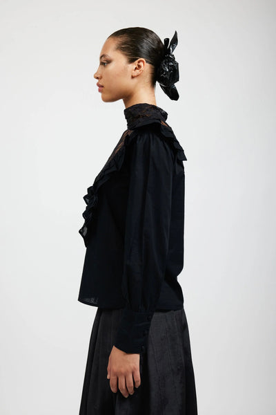 Pêche Blouse in Black