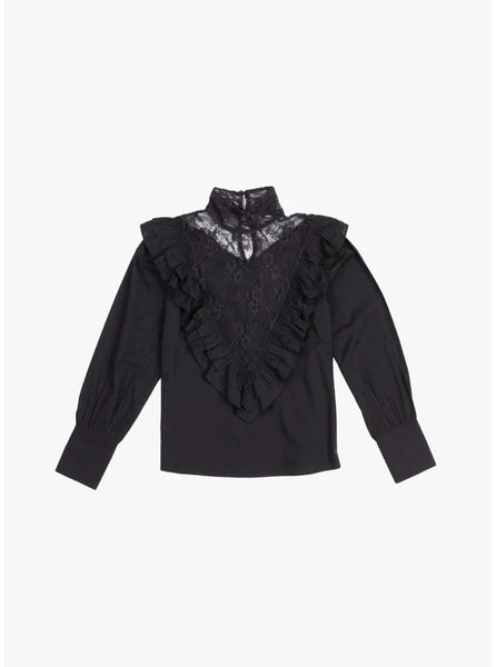 Pêche Blouse in Black