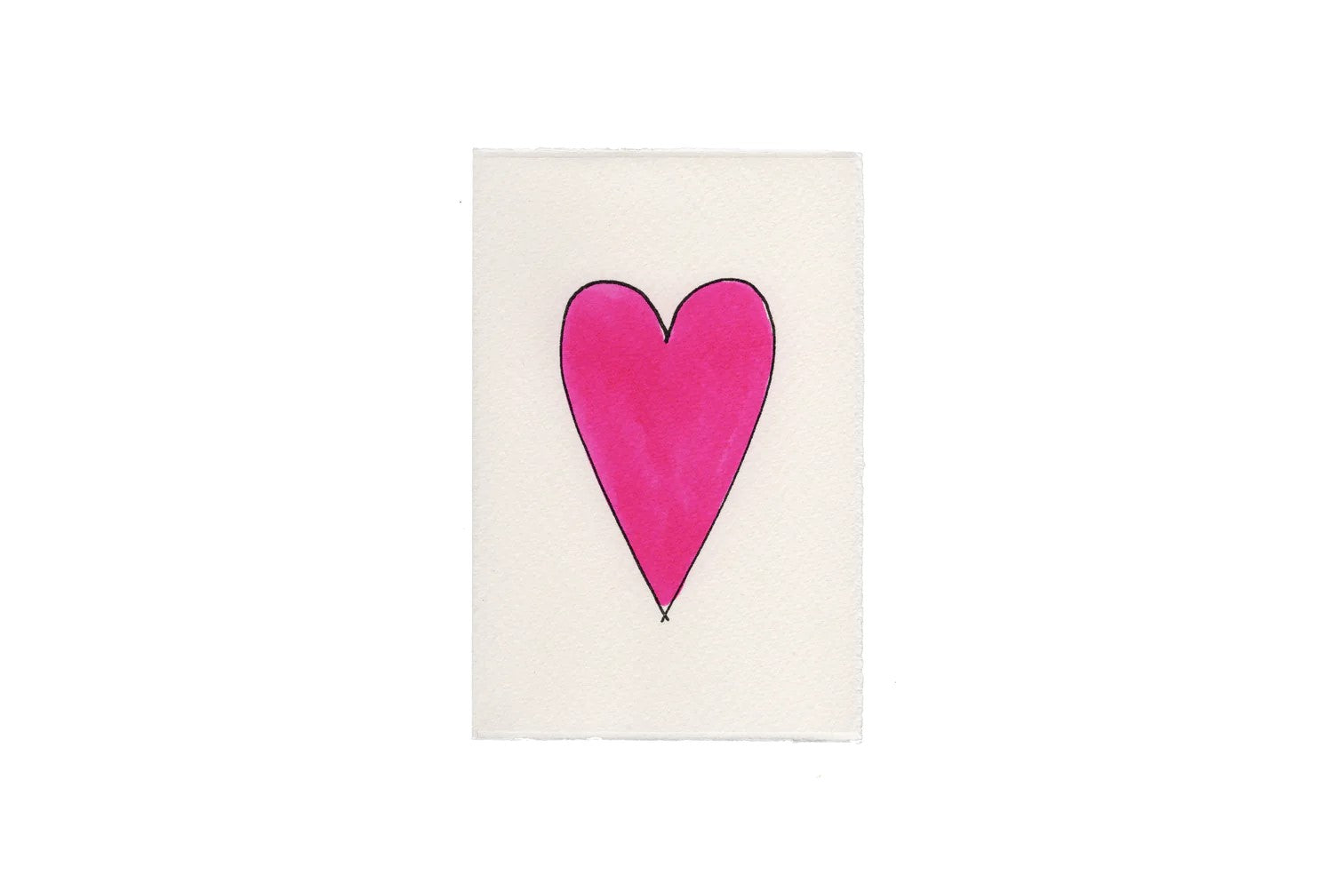 Heart Card in Bright Pink