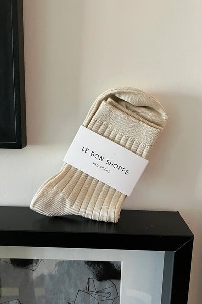 Her Socks in Porcelain