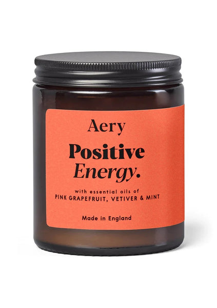 Positive Energy Scented Jar Candle - Pink Grapefruit, Vetiver and Mint