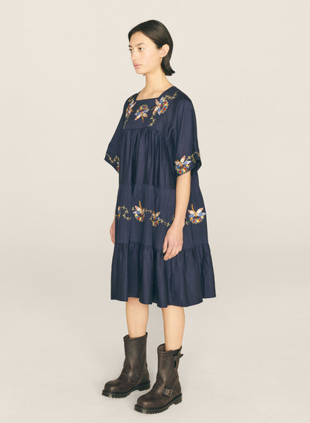 Petite Paloma Dress in Navy