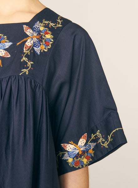 Petite Paloma Dress in Navy